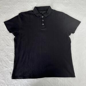 Robert Barakett Polo Shirt Men's Black Short Sleeve 100% Pima Cotton Casual Sz M